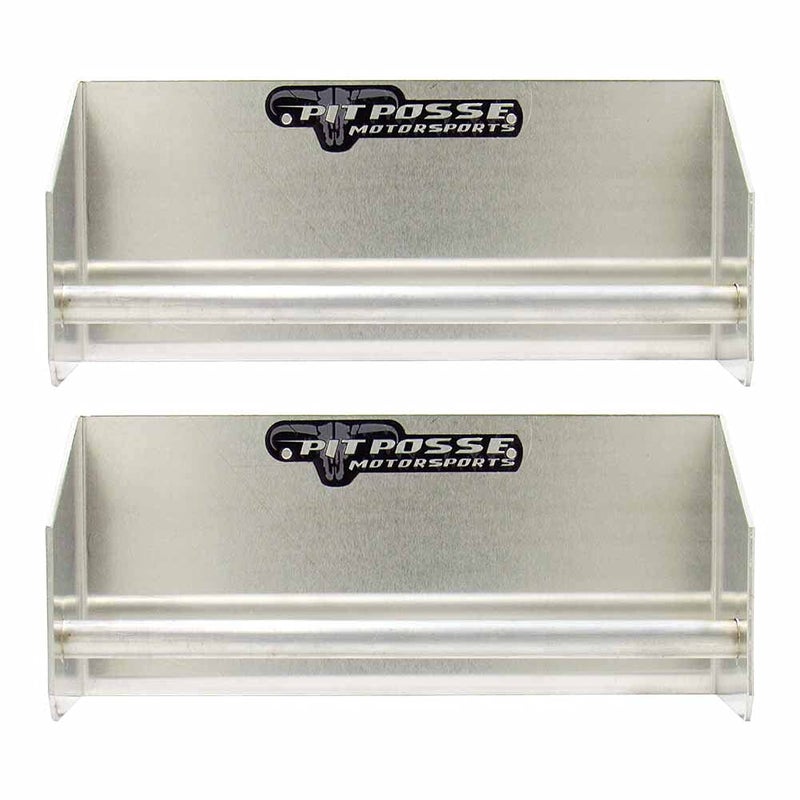 Pit Posse 442 Garage/Trailer Storage Organizers - Set of 2 Tie Down Hangers - Aluminum Junior Ratchet Strap Rack Holder - Automotive Accessories - Race Car Enclosed Trailer [Silver/Unpainted] - Image 3